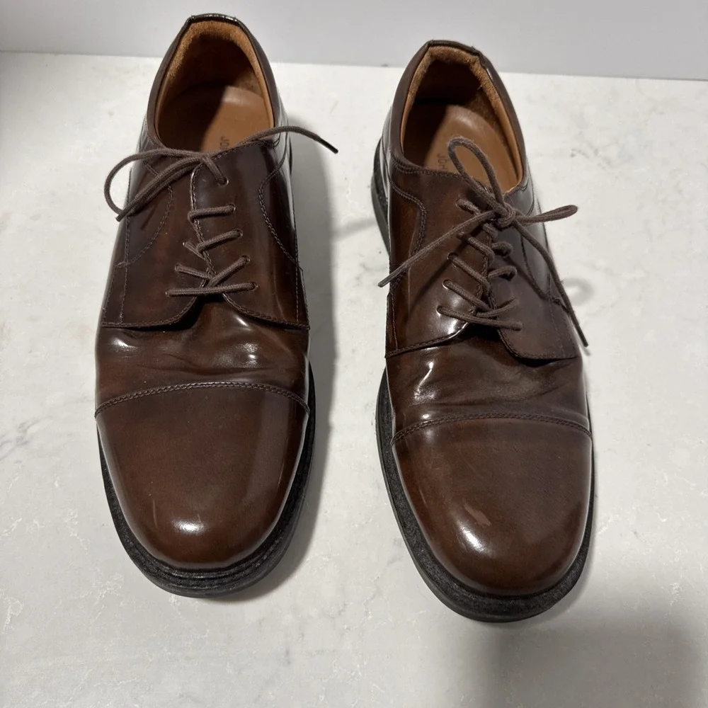Johnson & Murphy Leather  Brown Size 11 1/2 Excellent Men's